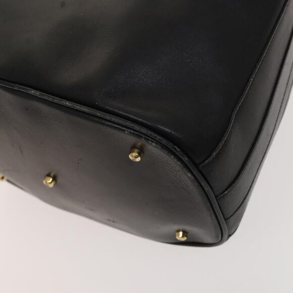 GUCCI Bamboo Hand Bag Leather Black Gold 001 2855 1657 0 - Picture 12 of 16